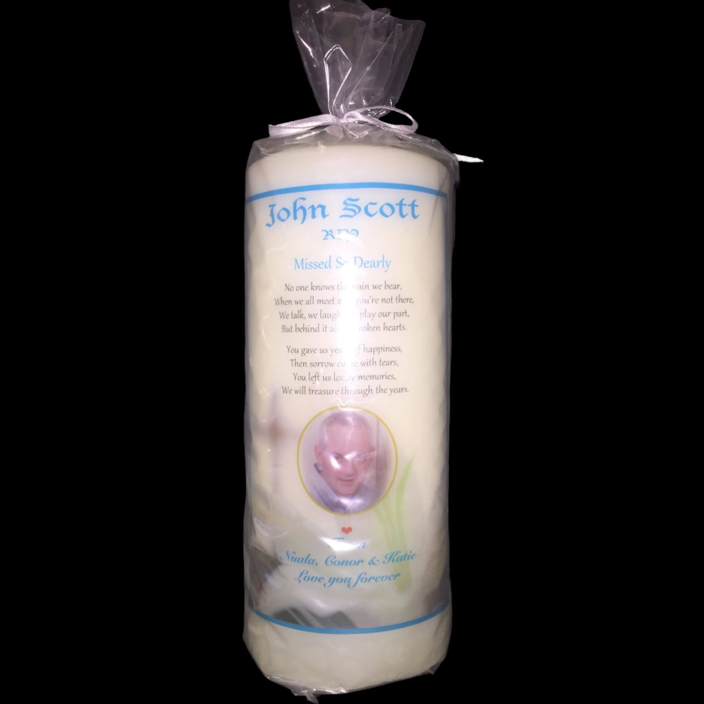 Memorial Print Candle